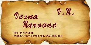 Vesna Marovac vizit kartica